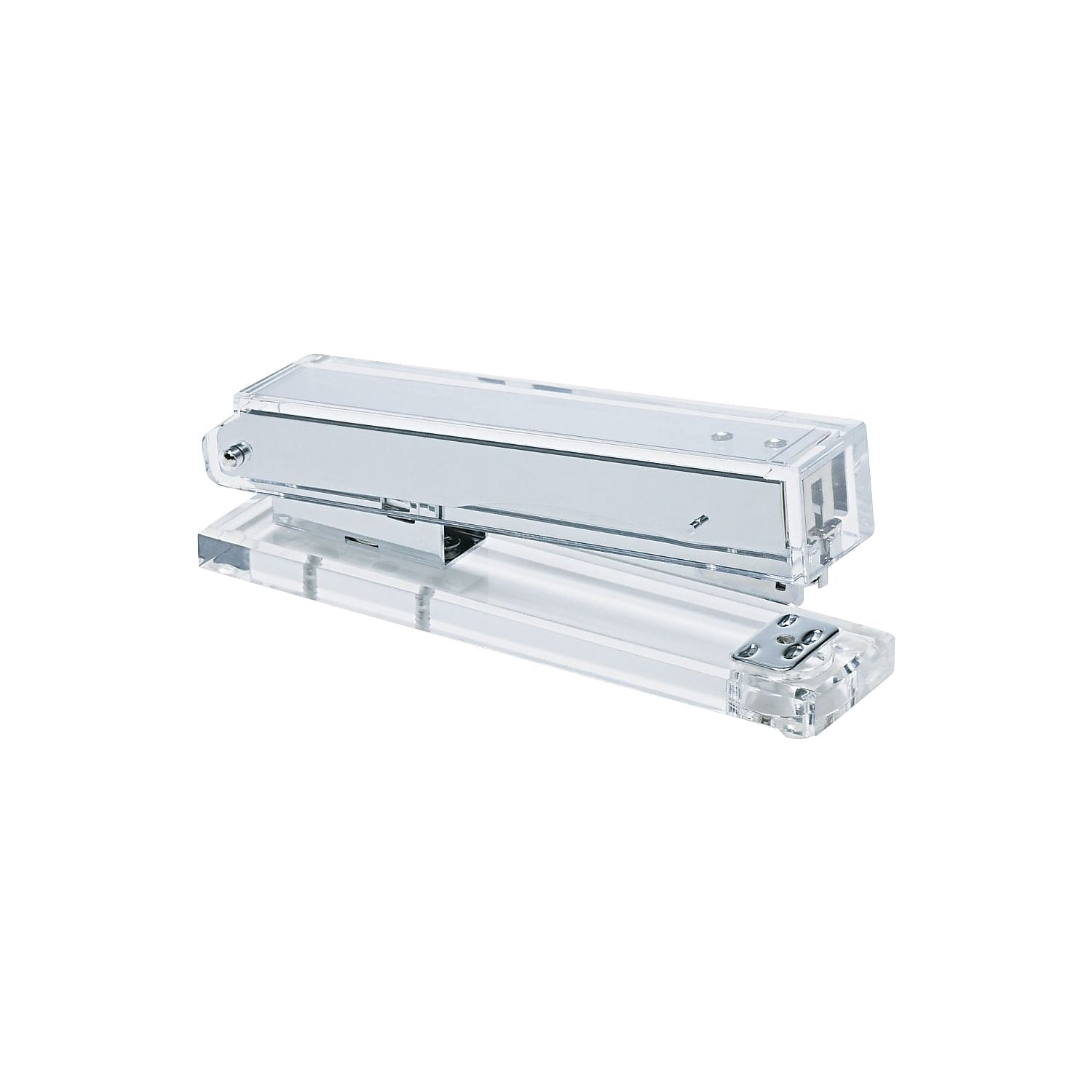 Kantek Clear Acrylic Stapler, Fits Full Strip of Standard Staples, 2.5-inch x 6-inch x 1.25-inch