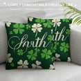 thumbnail image 3 of Nawypu St Patricks Day Pillow Cover  Lucky Clover Throw Pillow Covers - St. Patrick's Day Lumbar Pillow Cover Shamrock Green Cushion Case Decoration for Sofa Couch, 3 of 5