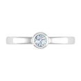 thumbnail image 3 of 1/4 Carat Bezel Set Diamond Solitaire Engagement Ring Band in 14K White Gold - IGI Certified (Ring Size 8.25), 3 of 6