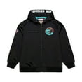thumbnail image 2 of Men's Mitchell & Ness  Black Memphis Grizzlies Hardwood Classics Nights Walk the Tunnel Satin Bomber Full-Snap Hooded, 2 of 6