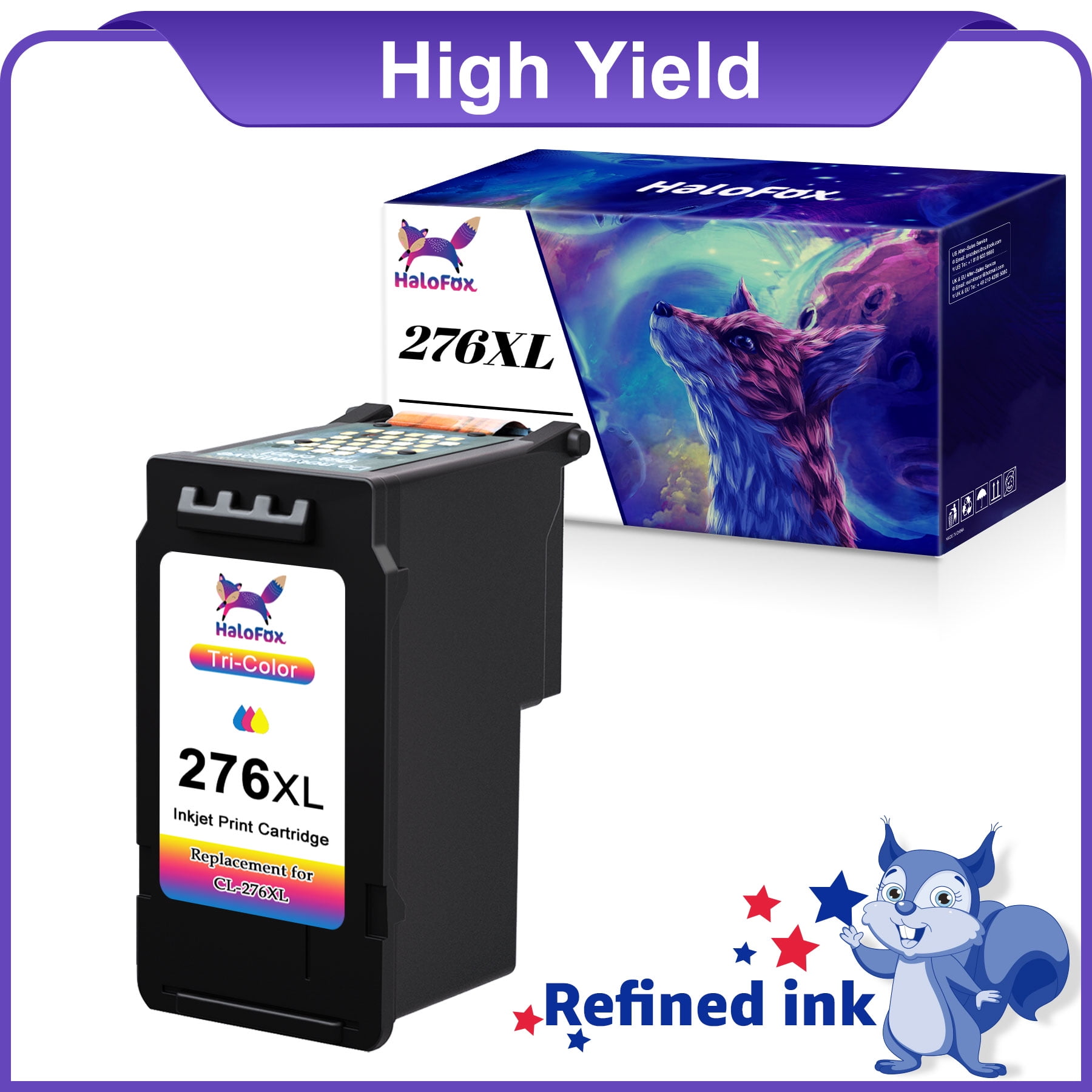 276XL Ink Cartridge for Ink 276 XL CL276 Compatible with Canon PIXMA TS3522 TS3500 TR4700 Printers(1 Pack) - Walmart.com