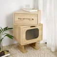 thumbnail image 3 of MIDOQIN  Modern Nightstand, Creative Rotatable Robot Bedside Table, Side End Table for Small Spaces, 3 of 14