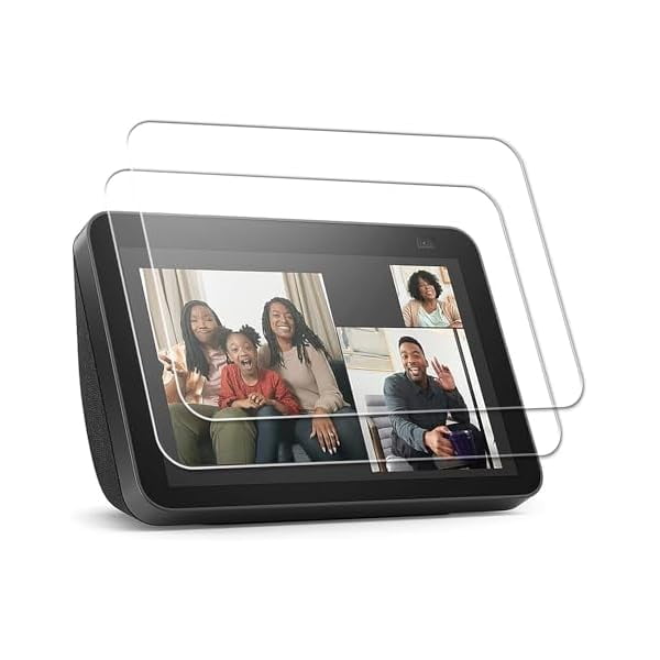 wonima11 MUBUY-GOL 2 Pack Tempered Glass Screen Protector for New Echo Show 8 (3rd Gen, 2023 release),-9H Hardness,Ultra Clear Scratch Resistant Anti-Fingerprint