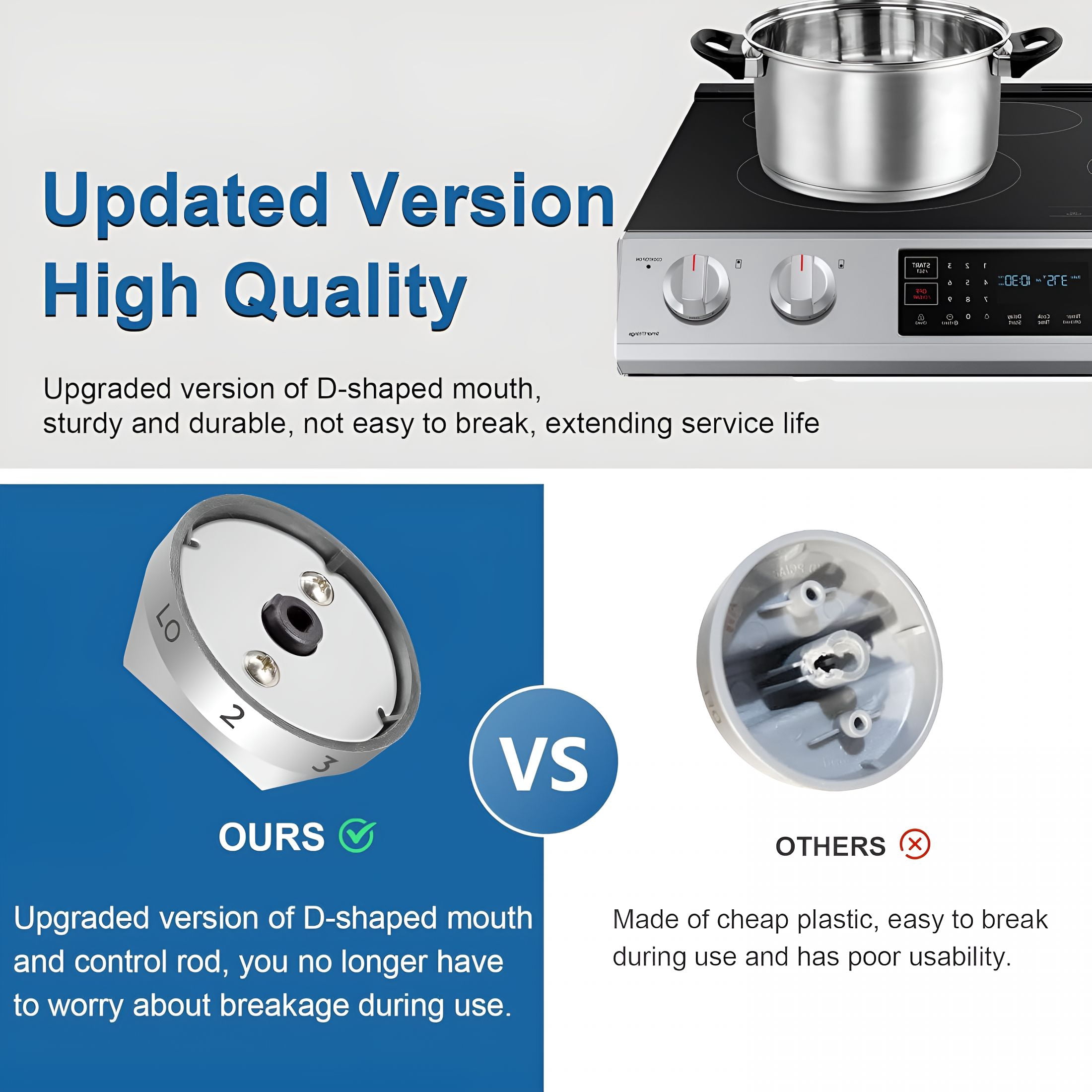 CURYMAY Electric Stove Knob Replacement,Compatible with Electric Range Models