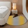 thumbnail image 2 of Round Rugs 3Ft, Yellow Ombre Round Area Rug Washable Indoor Throw Carpet, Grey Modern Art Farmhouse Small Non Slip Circle Rug for Bedroom Living Room Home Decor Aesthetic, 2 of 8