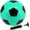 Lake Green, variant on Soccer Ball Size Youth Adult for Fun Wear Resistant Leather Come with Inflator Practice Balls School Football Competition