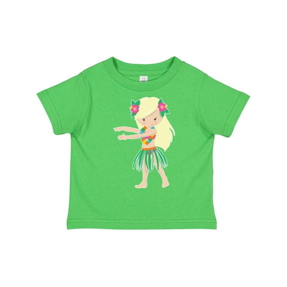Inktastic Blonde Hula Girl Girls Toddler T-Shirt