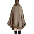 thumbnail image 6 of Aoochasliy Winter Scarfs Christmas Clothes Women's Warm Wool Collar Shawl Cloak Large Knitting Cardigan Loose Coat, 6 of 8