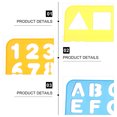 thumbnail image 4 of 1 Set Alphabetic Number Templates Plastic ABC Stencils Number Stencils Ruler, 4 of 8
