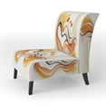 thumbnail image 3 of Designart "Vagues Abstraites en Orange Brûlé III" Chaise d'Appoint Moderne Rembourrée - Fauteuil Moderne pour Chambre, 3 of 7
