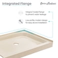thumbnail image 5 of Voltaire 48" x 36" Single-Threshold, Right-Hand Drain, Shower Base in Biscuit, 5 of 9