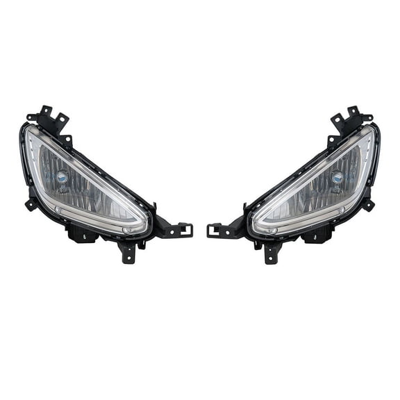 Pair Of Fog Lights Fits Hyundai Elantra Coupe Gl Gls Gs Se 2013-14 Hy2592143