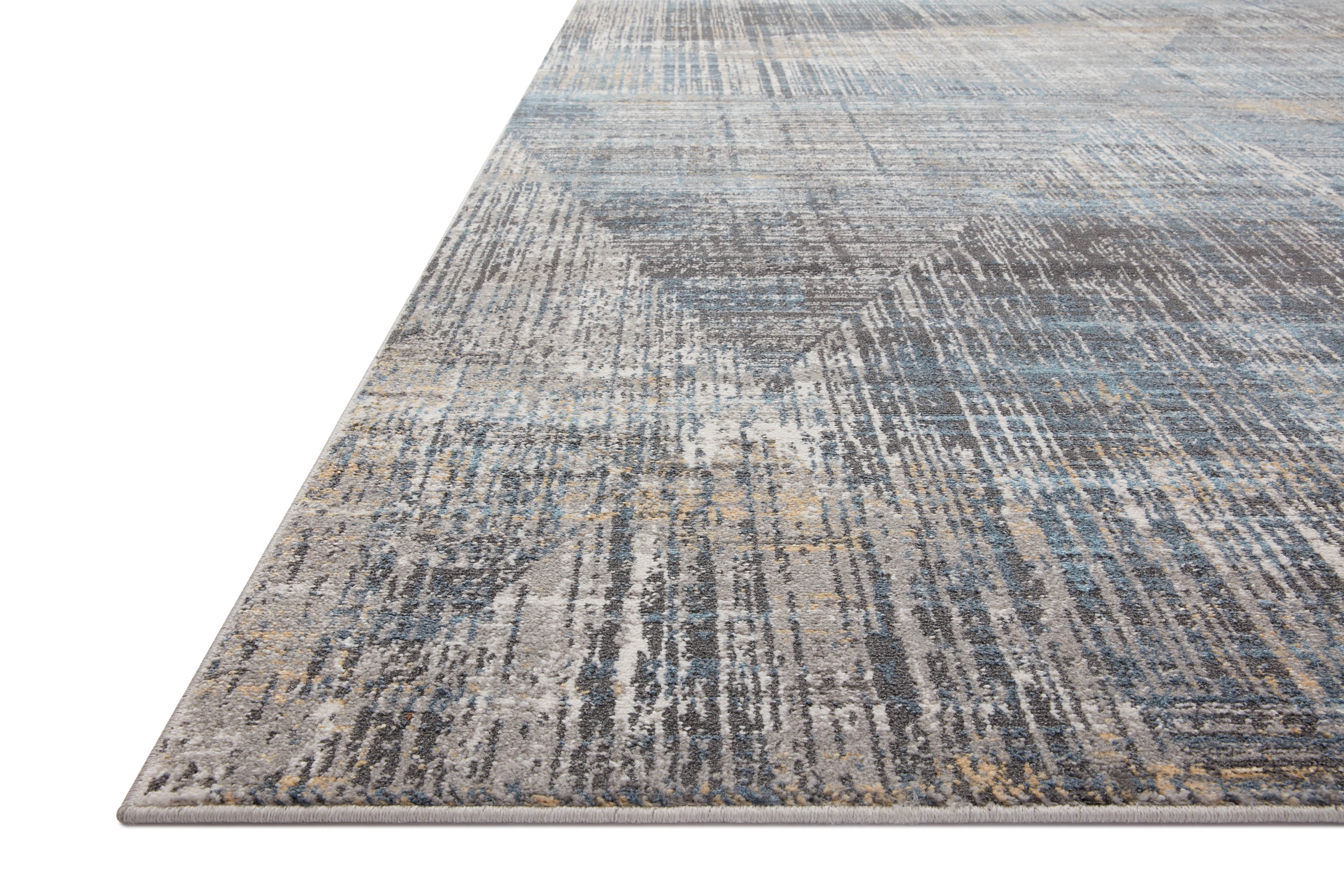 Loloi Maeve Collection MAE-04 Granite / Mist, Abstract Area Rug 18" x 18" Sample Swatch