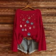 thumbnail image 6 of Oksale Sparkly Christams Sweaters Pullover for Women Trendy Boat Neck Xmas Sweater Soft Comfortable Tunic Tops for Holiday Red XXL, 6 of 6