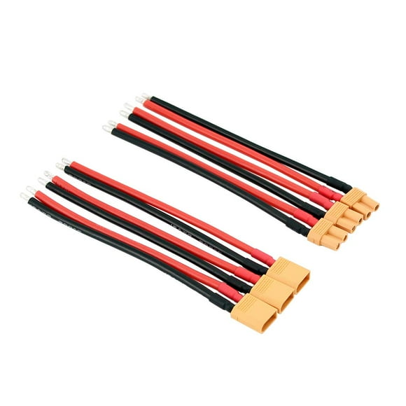 OliYin 3pairs XT30 Plug XT-30 Male Female Connectors Cable with 16awg 10cm Slicone Wire for RC LiPo Battery FPV Turnigy/Zippy(pack of 3)