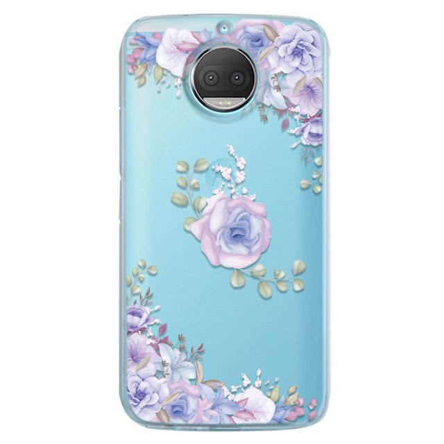 Funda Antigolpes InstaCase para Moto G5s Plus Flores Lila