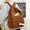 brown, variant on Corduroy Zipper Backpack, One Size