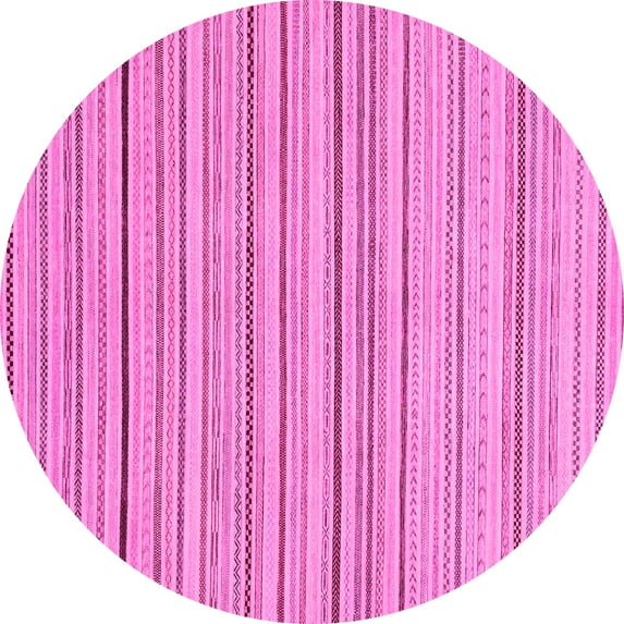 Ahgly Company Indoor Round Oriental Pink Modern Area Rugs, 6' Round