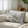 thumbnail image 3 of Vintage Flowers Queen Size Pillow Cover, Pillowcase Protectors with Zipper, Breathable Decorative Throw Pillow Case Cover, White Country Lily Floral Plant Branch Pillow Shams for Couch Sofa 20x30Inch, 3 of 8