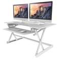 thumbnail image 2 of Grand Convertisseur de Bureau Debout Réglable de 40 Pouces / Ensemble de Tapis Anti-Fatigue - Blanc, 2 of 7