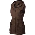 thumbnail image 2 of ORUYROP Women's Lightweight Front Zipper Solid Utility Anorak Hoodie Vest/Jacket, 2 of 5