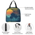 thumbnail image 3 of KLL Palm Trees Print Insulated Lunch Bag Women, Reusable Cute Tote Lunch Box for Adult & Men, Leakproof Cooler Lunch Bags for Work Office Travel Picnic, 3 of 5