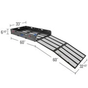 Elevate Outdoor UC500-XL Heavy Duty Folding Hitch Cargo Carrier Basket 2in Class III/IV