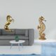 thumbnail image 2 of Estatua de caballo de resina hecha a mano, figura decorativa de mesa, adorno dorado para hoteles, oficinas, dormitorios, salas de estar, estanterías,, 2 of 8