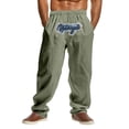 thumbnail image 2 of Zszcpp Jogging Pants For Men Baggy Wide Leg Hip Hop High Street Trend Washed Embroidered Jogging Tracksuit Trousers Casual Trouser, 2 of 4