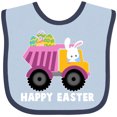 thumbnail image 3 of Inktastic Happy Easter Bunny Delivering Easter Eggs Boys or Girls Baby Bib, 3 of 4