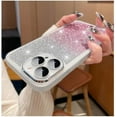 thumbnail image 2 of Clear Glitter Gradient Phone Case, Ultra-Thin Model, Multi-Colour Available, Anti-Friction Suitable for iPhone 15 14 13 12 11 Pro Max Mini XS XR X 7 8 6 SE Phone Case (Pink,iPhone 11 Pro Max), 2 of 8