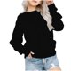 thumbnail image 1 of Sudadera Meitianfacai para niñas y bebés, sudadera básica lisa, sudadera tipo túnica, suéteres de cuello redondo y manga larga, tops tipo pulóver, ropa de otoño e invierno, sudadera negra para niñas, 1 of 7