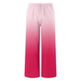 thumbnail image 6 of Bainana Girls Loose Fit Casual Pants Child Color Block Elastic Waist Wide Leg Trousers With Pockets Comfortable Soft Little Girls Seaside Beach Hawaii Long Pants Watermelon Red Size 6-7 Years, 6 of 6