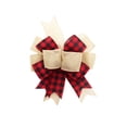 thumbnail image 3 of Christmas Wreath Bows, Red Black Buffalo Plaid Bows for Wreath, Rustic Farmhouse Bows for Front Door, Winter Christmas Tree Bows for Indoor Outdoor Xmas Decorations 2 Pack(Red&White), 3 of 8