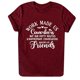 thumbnail image 1 of Blusa informal de manga corta con estampado de cuello redondo para mujer Pompotops  hfajkhk125939, 1 of 3