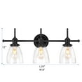 thumbnail image 6 of Warehouse of Tiffany Aester Matte Black 3-Light Cone Glass Shade Wall Sconce, 6 of 6