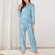 thumbnail image 2 of Balery Snowflake Snowing Conjunto de Pijama con Estampado para Mujer, Conjunto de Dos Piezas con Manga Larga, Ropa de Dormir Suave con Bolsillos, Pijamas Cómodos-X-Large, 2 of 7
