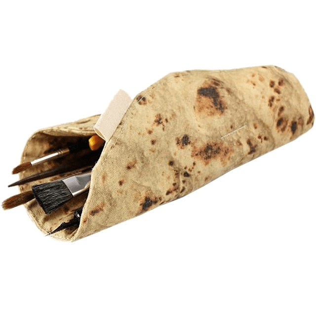 Creativo Tortilla Pen Holder Fun Burrito Papelería Lápiz Bolsa Pen Holder Cosmético Caja Bolsa Ormromra CPB-US-XD32