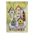 thumbnail image 2 of Breeze Decor G150044-BO Welcome Birdhouse Village Inspirational Sweet Home Impressions Decorative Vertical 13" x 18.5" Double Sided Garden Flag, 2 of 2