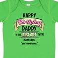 thumbnail image 4 of Inktastic Happy Birthday, Daddy Best Ever in Pink Boys or Girls Baby Bodysuit, 4 of 5