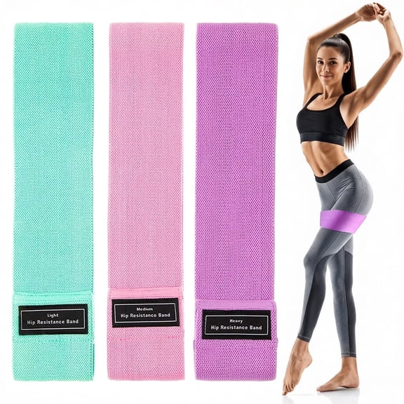 Resistance Bands For Butt And Legs Exercise Bands,Non Slip Elastic Booty Bands,3 Levels Heavy/Medium/Light Workout Bands Women Sports Fitness Band For Squat Glute Hip Training,Pilates,Yoga,Home Gym