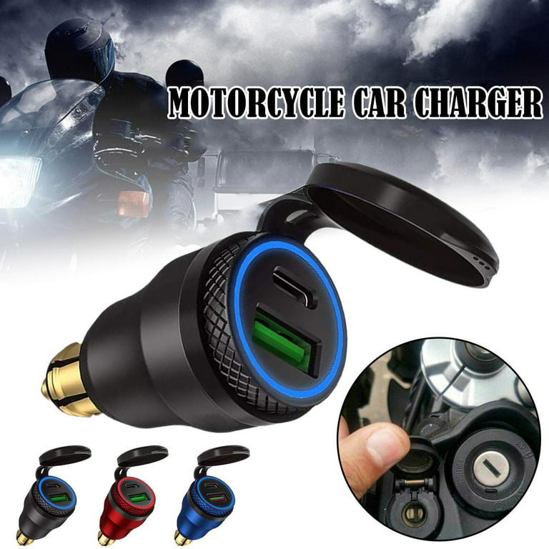 Dual USB Charger Hella DIN Plug Socket For BMW Ducati Motorcycle New A7J0 