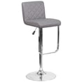 thumbnail image 2 of Flash Furniture Contemporary Gray Vinyl Adjustable Height Barstool with Drop Frame and Chrome Base, 2 of 6