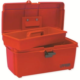 14 in. Plastic Red Tool Box with Metal Clasps 14 in. Plastic Red Tool Box with Metal Clasps