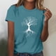 thumbnail image 2 of Tops Cortos para las Mujeres Blusas Impresas Manga Corta Cuello Redondo, Tops de Blusa para las Mujeres Primavera Verano Casual, 2 of 4