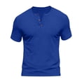 thumbnail image 6 of MOJOGO Casual Shirts for Men Ribbed Breathable Short Sleeve Tee Classic Solid Shirt for Summer Daily Wear XL, 6 of 6