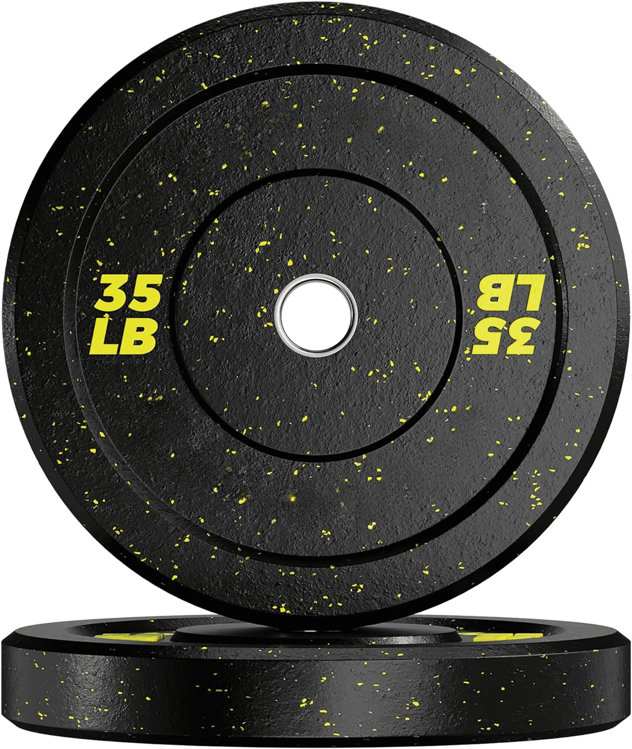 Rugerasy Rubber Olympic Bumper Weights Plates Set,2 In Barbell Plates,Barbell Weights for Strength Training Weightlifting