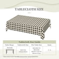 thumbnail image 2 of Rectangle Tablecloth with Wave Lace 60x84 Inch, Vintage Black White Checkered Rectangle Table Cloth Water and Stain Resistant Tablecloth Table Protector for Dining, Party, Buffet, Wedding, 2 of 8