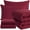 Wine Red, variant on Ntbay 5 Piece Twin Bedding Comforter Set, Ultra Soft and Breathable Bed in a Bag, Includes Quilted Comforter, Fitted Sheet, Flat Top Sheet, 2 Envelope Pillowcases, Light Grey