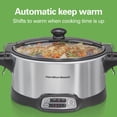 thumbnail image 6 of Hamilton Beach 6 Qt Sear & Cook Slow Cooker, Stovetop Safe Nonstick Aluminum Crock with Removable Pot, Stainless Steel, 6 of 8